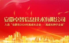 安徽卓智信息技術(shù)有限公司入選“合肥市2020年高成長企業(yè)—高成長種子企業(yè)”