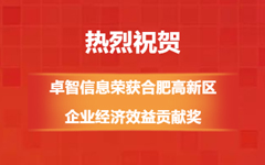 熱烈祝賀!卓智信息榮獲合肥高新區(qū)企業(yè)經(jīng)濟(jì)效益貢獻(xiàn)獎